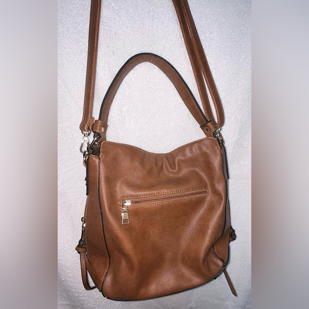 Chic Brown Leather Shoulder Bag